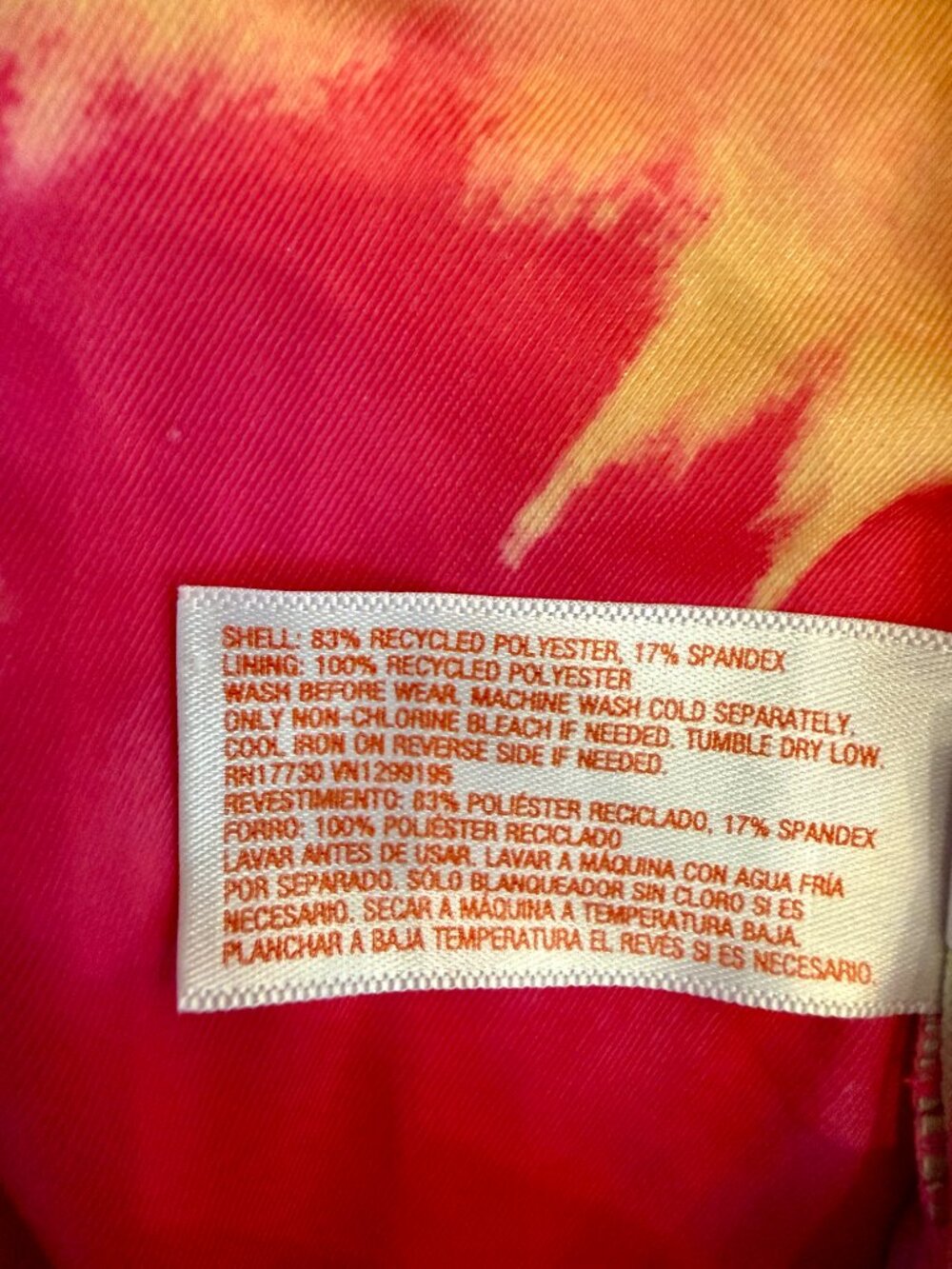 Cat & Jack Girls' Rainbow Tie-Dye One Piece Swimsuit Large 10/12 - Picture 5 of 7